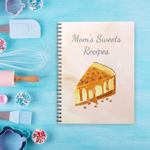 Watercolor Cheesecake Bakery Mum's Sweets Recipes Notebook
