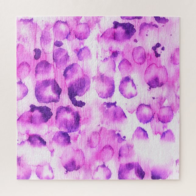 Watercolor Cheetah: Light Animal Print. Jigsaw Puzzle (Vertical)