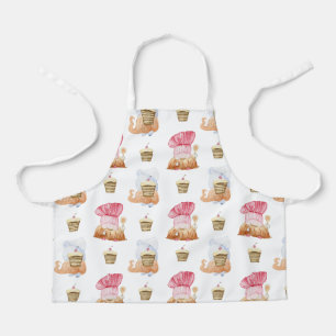 Watercolor chef gnomes apron