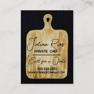 Watercolor Chef Restaurant Cook Cutting Board  Business Card