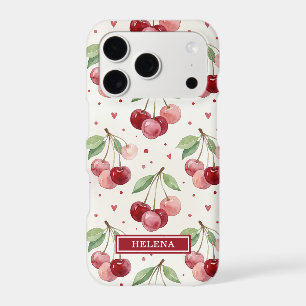 Watercolor Cherries Monogrammed