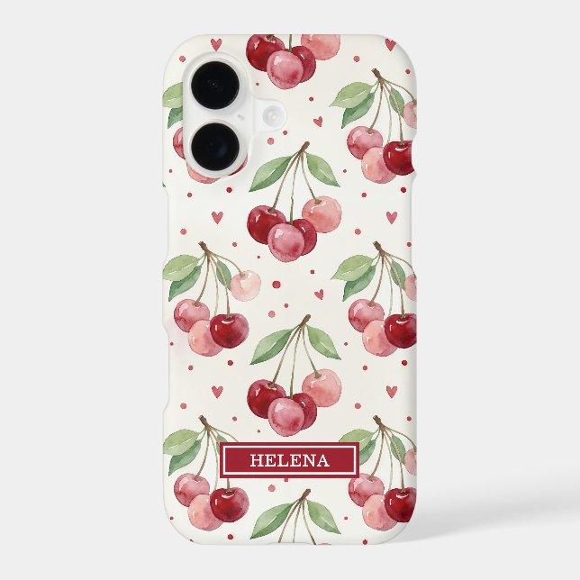Watercolor Cherries Monogrammed (Back)