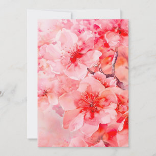 Watercolor Cherry Blossom Bliss Announcement