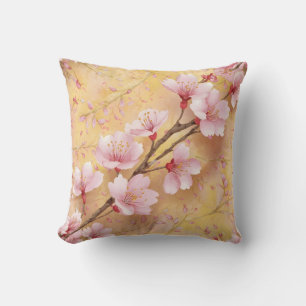 "Watercolor Cherry Blossom Floral Pattern" Cushion