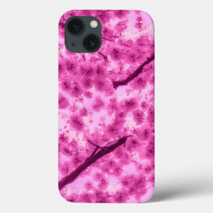 Watercolor Cherry Blossom Pattern iPhone 13 Case