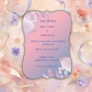 watercolor cherry blossom safe the date wedding
