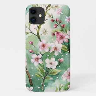 Watercolor Cherry Blossoms iPhone 11 Case