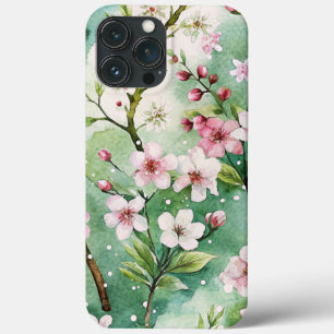 Watercolor Cherry Blossoms iPhone 13 Pro Max Case
