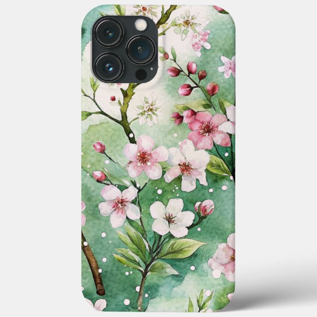 Watercolor Cherry Blossoms Case-Mate iPhone Case (Back)