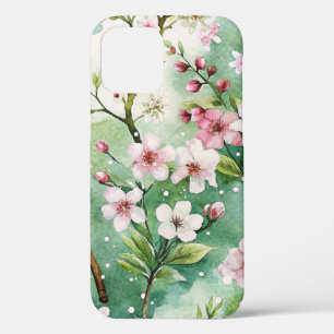 Watercolor Cherry Blossoms iPhone 12 Pro Case