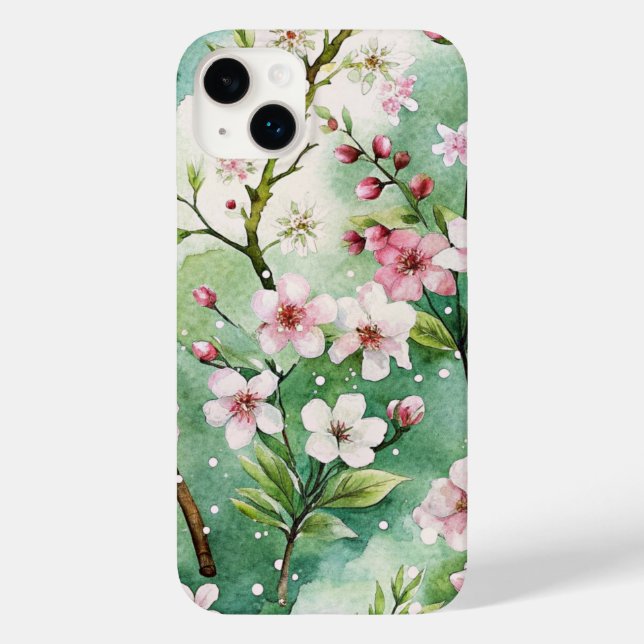 Watercolor Cherry Blossoms Case-Mate iPhone Case (Back)