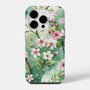Watercolor Cherry Blossoms iPhone 14 Pro Case