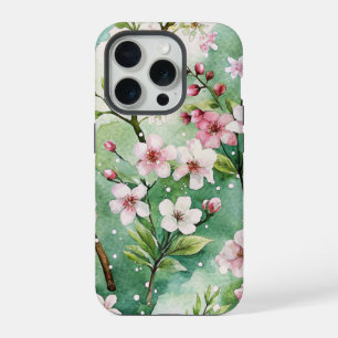 Watercolor Cherry Blossoms iPhone 15 Pro Case