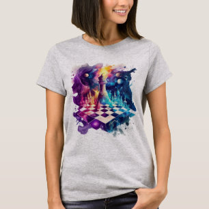 Watercolor Chess Piece Board T-Shirt