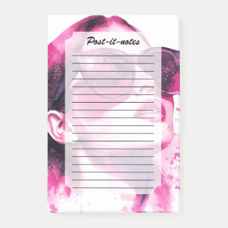 Watercolor Chic Glam Fashion Woman Portrait Post-it Notes