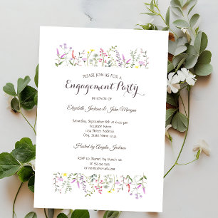 Watercolor Chic Wildflower Invitation