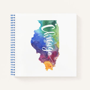Watercolor Chicago Notebook