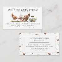 Watercolor Chickens | Farm Fresh Eggs