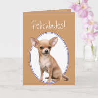 Watercolor Chihuahua,Felicidades! Custom Birthday