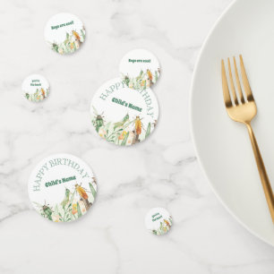 Watercolor Child's Bug Insect Birthday Confetti