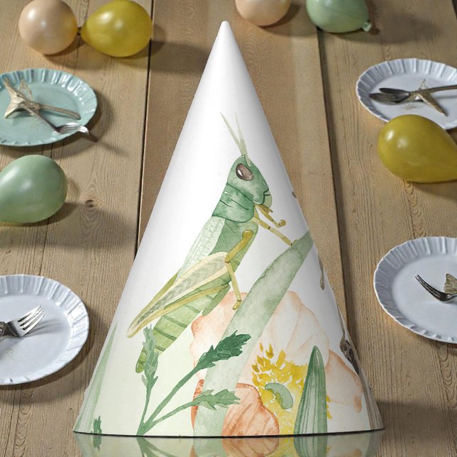 Watercolor Child's Bug Insect Birthday Party Hat (Creator Uploaded)