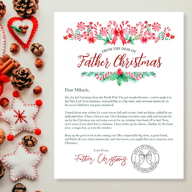 Watercolor Child's Letter from Father Christmas (Watercolor Child's Letter from Father Christmas)
