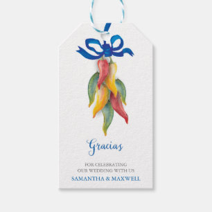 Watercolor Chilli Pepper Favour Gift Tag