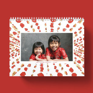 Watercolor Chinese Lanterns Photo Calendar
