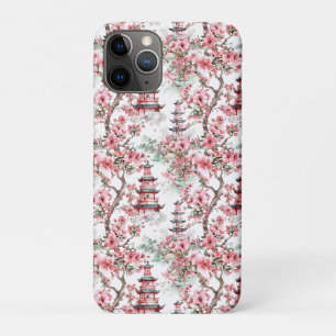 Watercolor Chinese Pagoda - Cherry Blossoms (10) iPhone 11 Pro Case