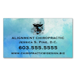 Watercolor Chiropractic Magnetic Business Cards