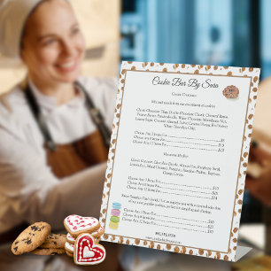 Watercolor Chocolate Chips Cookies Bakery Pedestal Sign