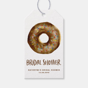 Watercolor Chocolate Doughnut Bridal Shower Thank Gift Tags