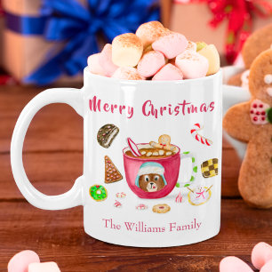 Watercolor Chocolate Gingerbread Cookies Holiday Coffee Mug