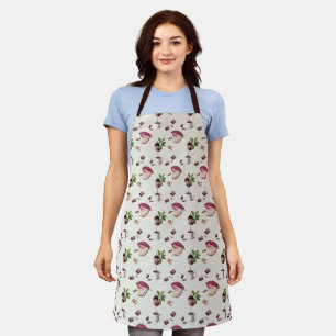 Watercolor Chocolate Pattern Apron