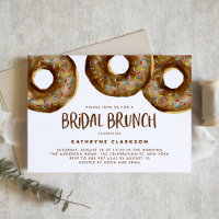 Watercolor Chocolate Sprinkle Doughnuts Bridal Bru