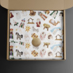 Watercolor Christian Christmas Nativity Wrapping Paper Sheet<br><div class="desc">Watercolor Christian Christmas Nativity.</div>