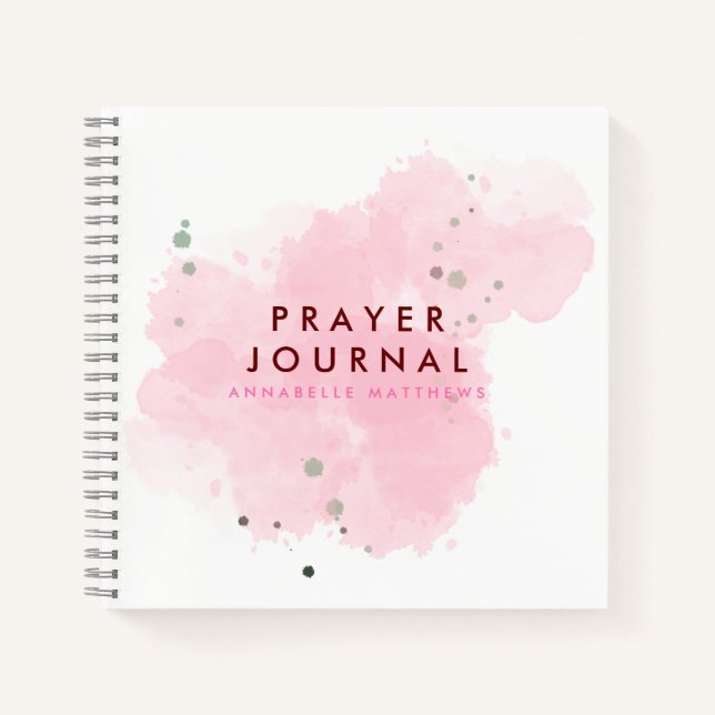 Watercolor Christian Prayer Journal Notebook (Front)