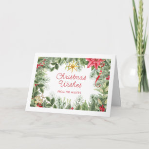 Watercolor Christian Star of Bethlehem Bible Verse Holiday Card