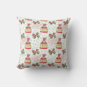 Watercolor christmas bag of sweets cushion