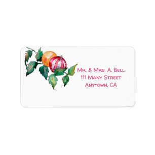 Watercolor Christmas Balls Label