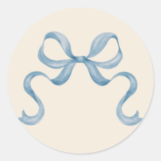Watercolor Christmas Bow Sticker - Blue