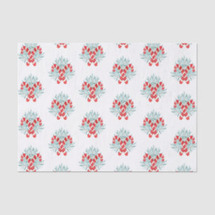 Watercolor Christmas Candy Cane Garland Tissue Paper