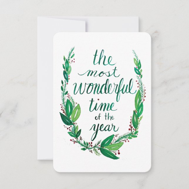 Watercolor Christmas Card (Front)