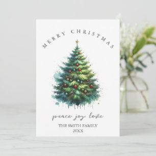 Watercolor Christmas Card