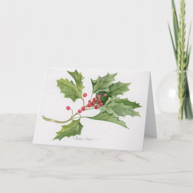 Watercolor Christmas Card 09CCS2-6 (Front)