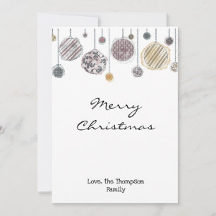 Watercolor Christmas card, holiday card, ornament