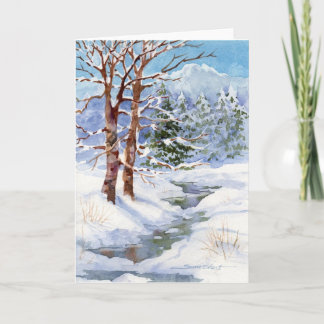 Watercolor Christmas Card W-33