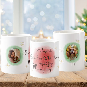 Watercolor Christmas Cavalier – Elegant Festive Coffee Mug