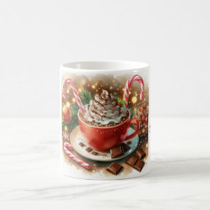 Watercolor Christmas cocoa Merry Christmas Coffee Mug