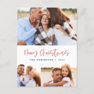 Watercolor Christmas cookie drinks candy 3 photo  Holiday Postcard